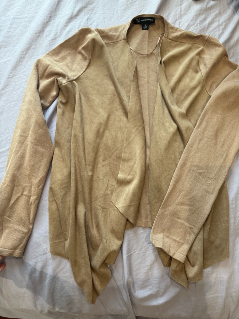 INC  Open-Front Draped Cardigan Sweater